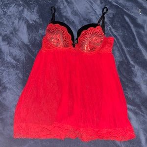 Women’s Lingerie Red/Black Laced Top